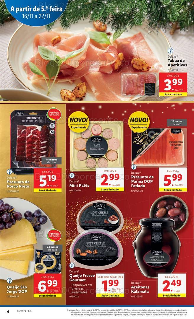 Antevisão Folheto LIDL Natal Promoções de 16 a 22 novembro