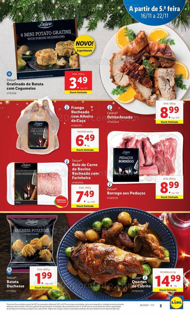 Antevisão Folheto LIDL Natal Promoções de 16 a 22 novembro