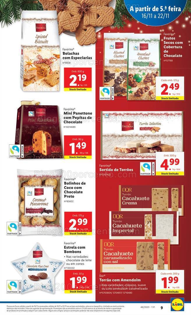 Antevisão Folheto LIDL Natal Promoções de 16 a 22 novembro