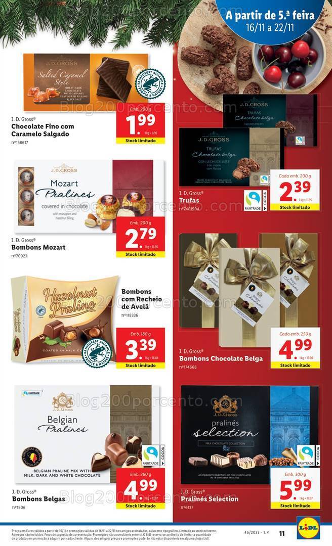 Antevisão Folheto LIDL Natal Promoções de 16 a 22 novembro