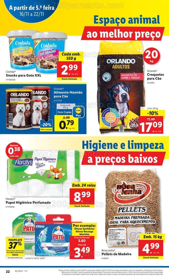 Antevisão Folheto LIDL Promoções de 16 a 22 novembro