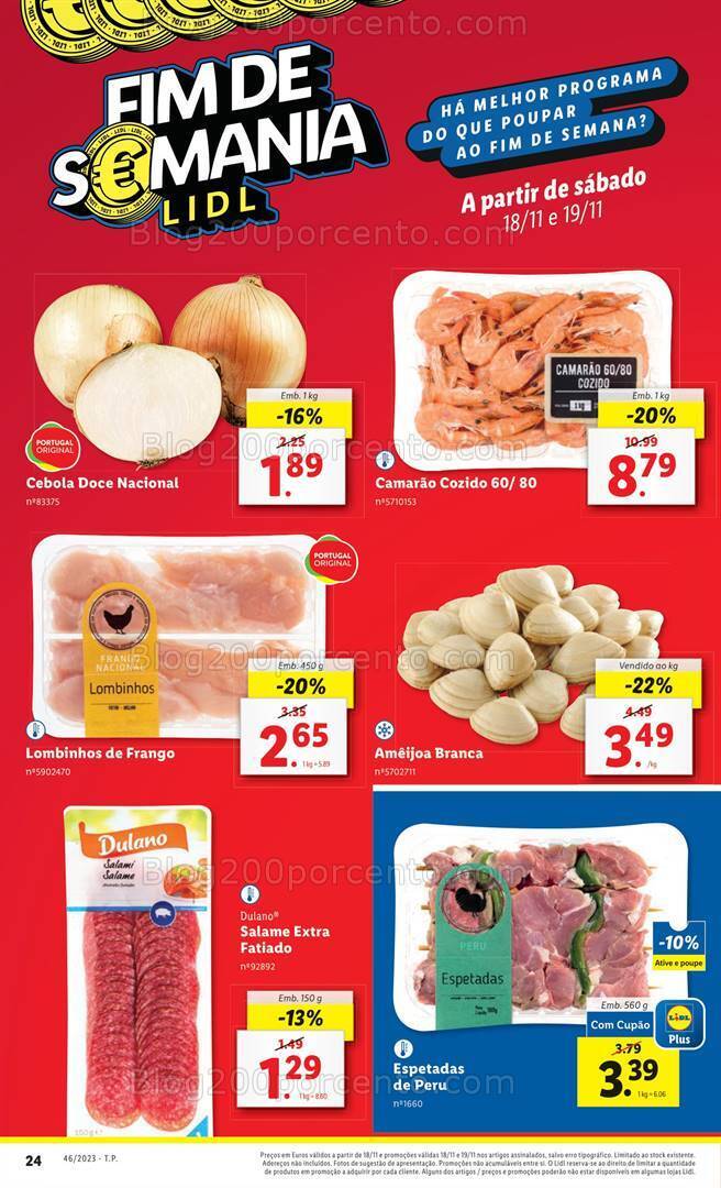 Antevisão Folheto LIDL Promoções Fim de Semana - 18 e 19 novembro