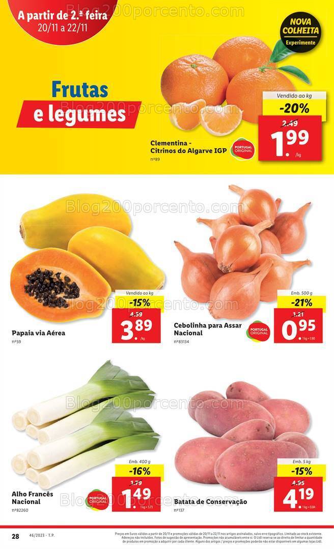 Antevisão Folheto LIDL Promoções de 16 a 22 novembro