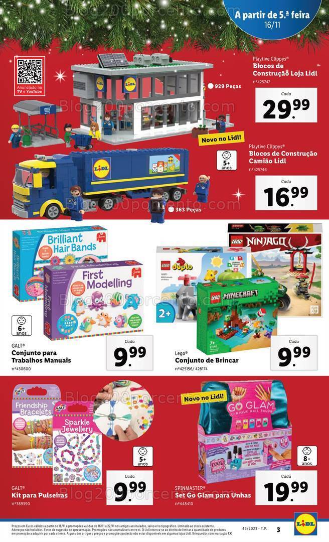 Antevisão Folheto LIDL Natal Promoções de 16 a 22 novembro