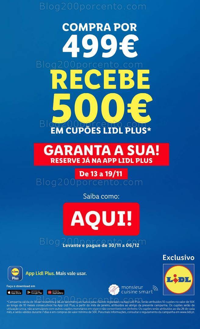 ALERTA - 100% de desconto LIDL Monsieur Cuisine - 13 a 19 novembro!