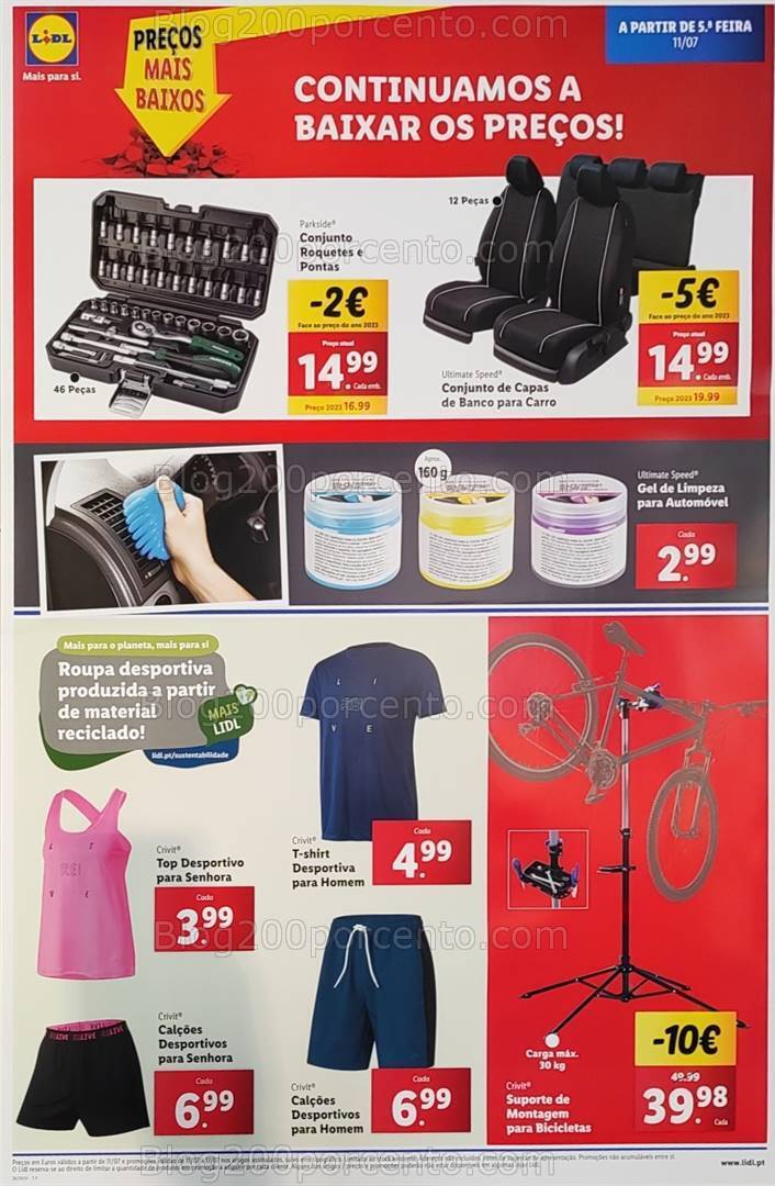 Antevisão Folheto LIDL Bazar Promoções a partir de 11 julho
