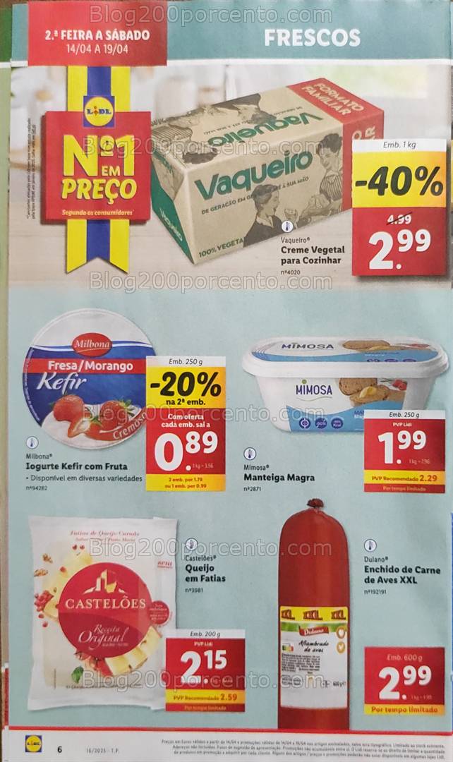 Antevisão Folheto LIDL Promoções de 14 a 19 abril