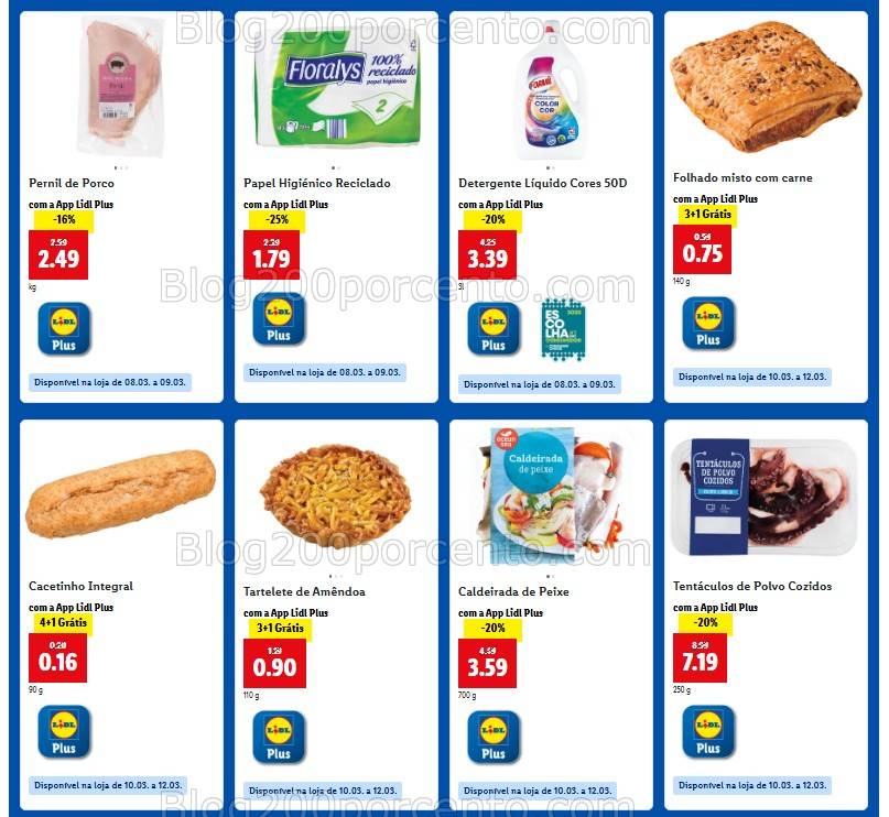 Antevisão Ofertas LIDL Plus os descontos de 6 a 12 março