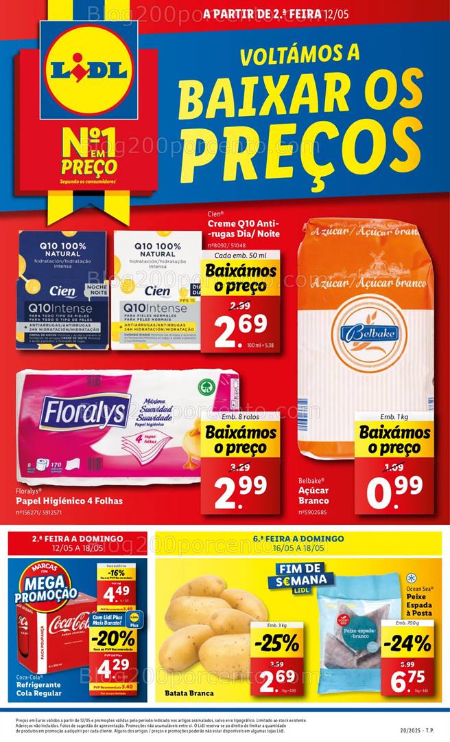 Antevisão Folheto LIDL Promoções 12 a 18 maio baixa de preços