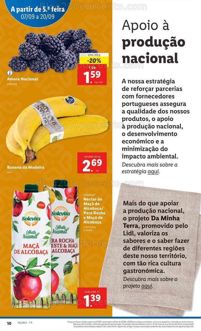 Antevisão Folheto LIDL Especial Sabores da Nossa Terra Promoções de 7 a 20 setembro