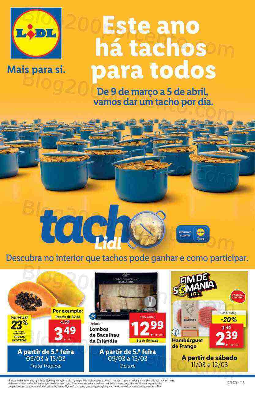 Antevisão Folheto LIDL Promoções de 9 a 15 março
