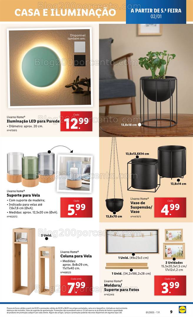 Antevisão Folheto LIDL Bazar Casa Promoções de 2 a 8 janeiro