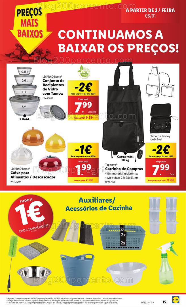 Antevisão Folheto LIDL Bazar Promoções de 6 a 8 janeiro