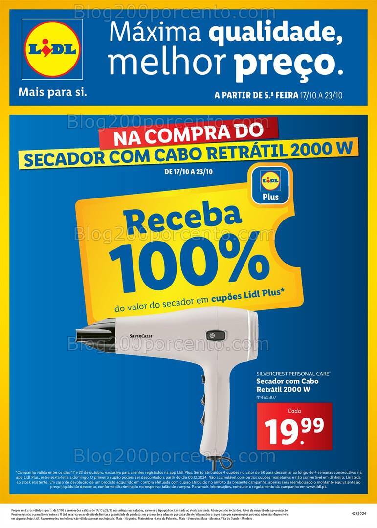 Antevisão Folheto LIDL Bazar Extra Maia 17 a 23 outubro