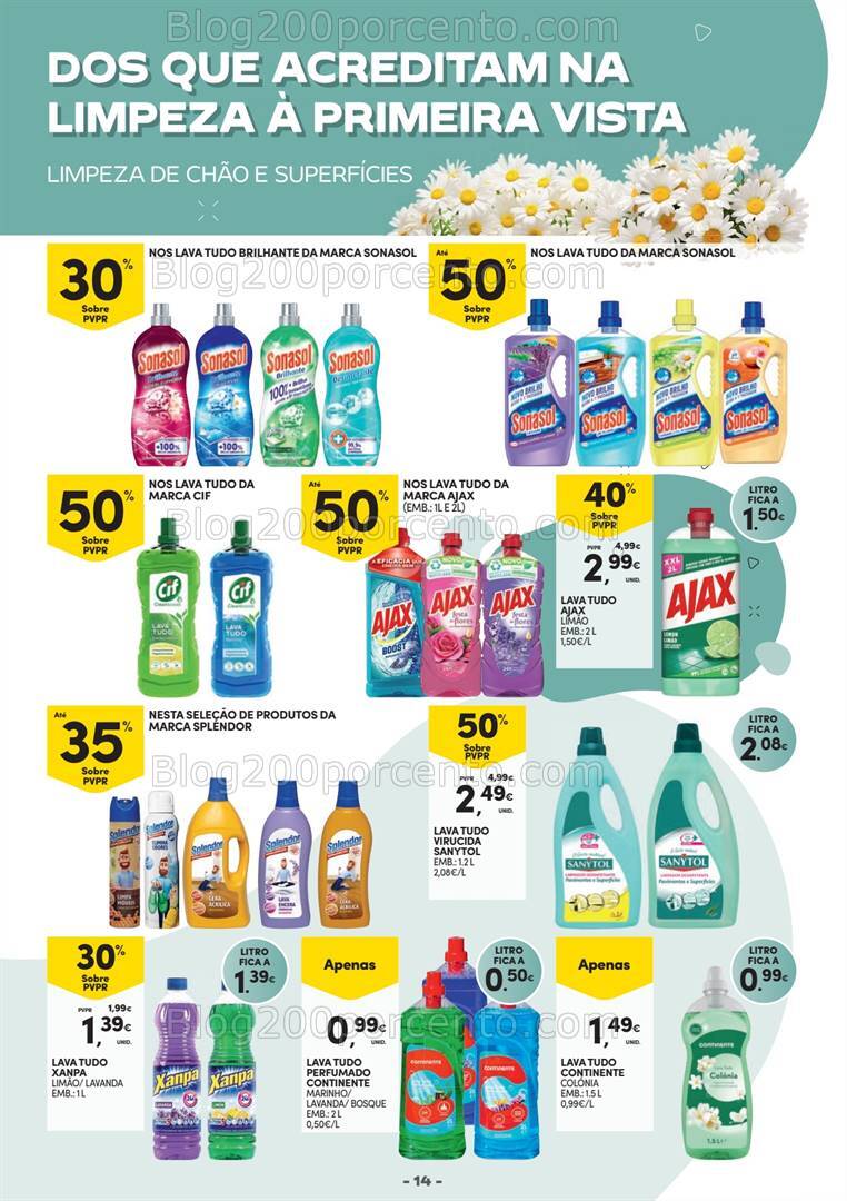 Antevisão Folheto CONTINENTE Especial Limpeza Promoções de 3 a 15 setembro