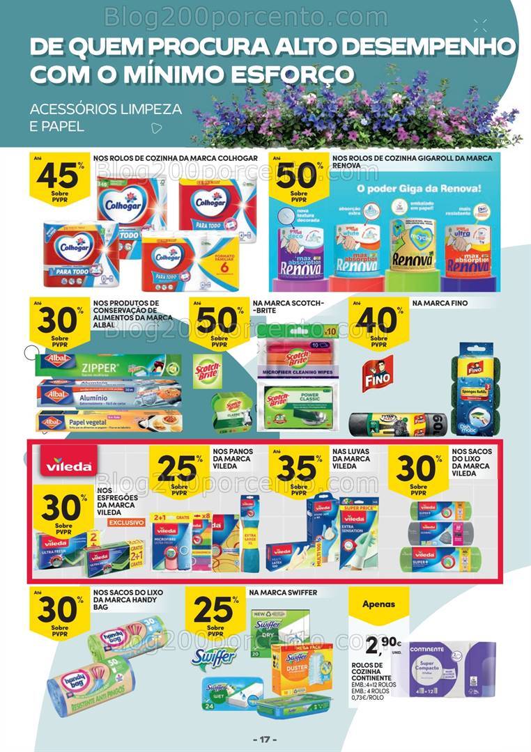 Antevisão Folheto CONTINENTE Especial Limpeza Promoções de 3 a 15 setembro
