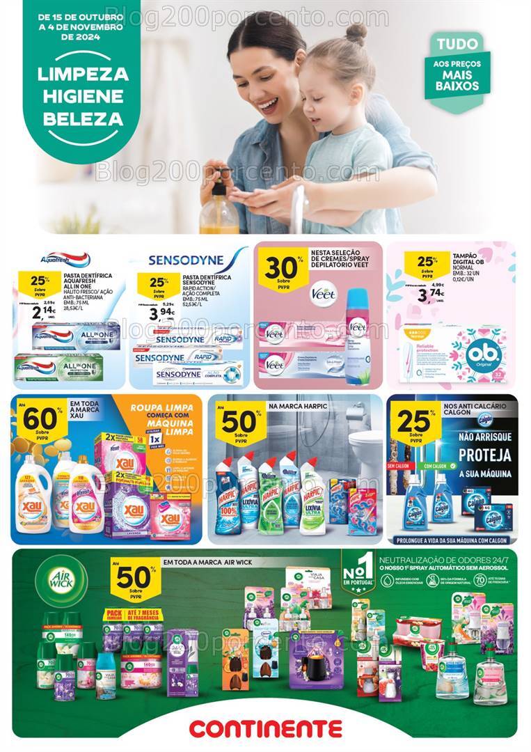 Antevisão Folheto CONTINENTE Açores Limpeza Higiene Beleza 15 outubro a 4 novembro