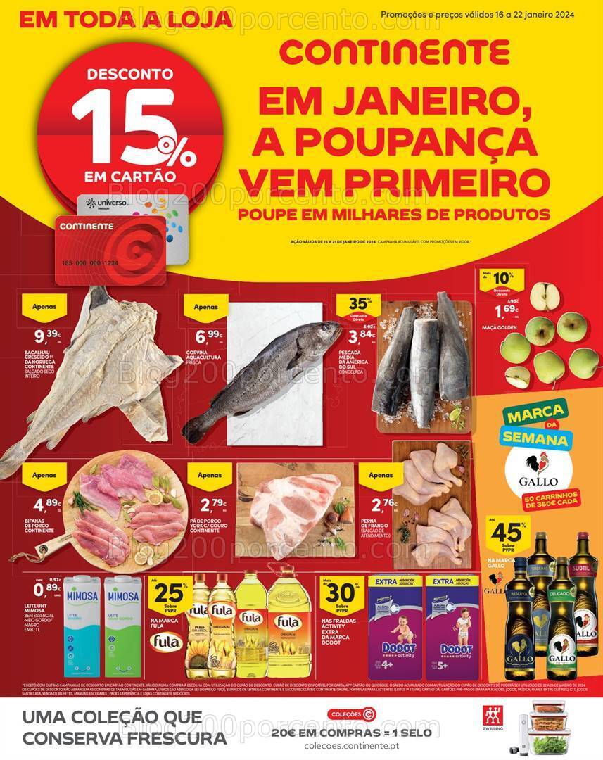 Antevisão Folheto CONTINENTE Madeira Promoções de 16 a 22 janeiro