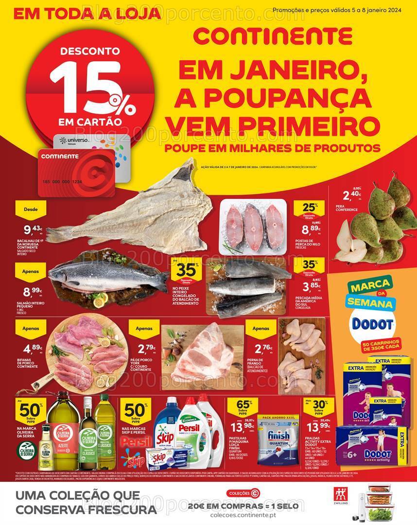 Antevisão Folheto CONTINENTE Madeira Promoções de 5 a 8 janeiro