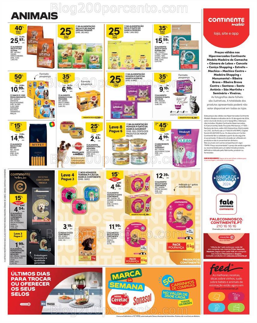 Antevisão Folheto CONTINENTE Madeira Promoções de 6 a 12 agosto