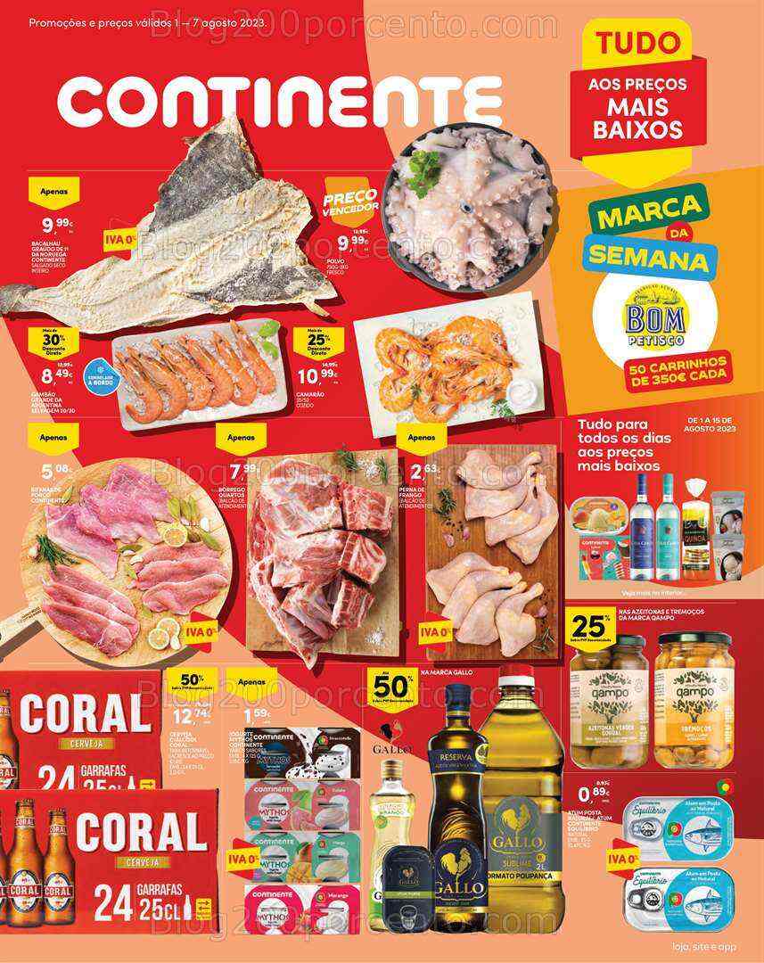 Antevisão Folheto CONTINENTE Madeira Promoções de 1 a 7 agosto