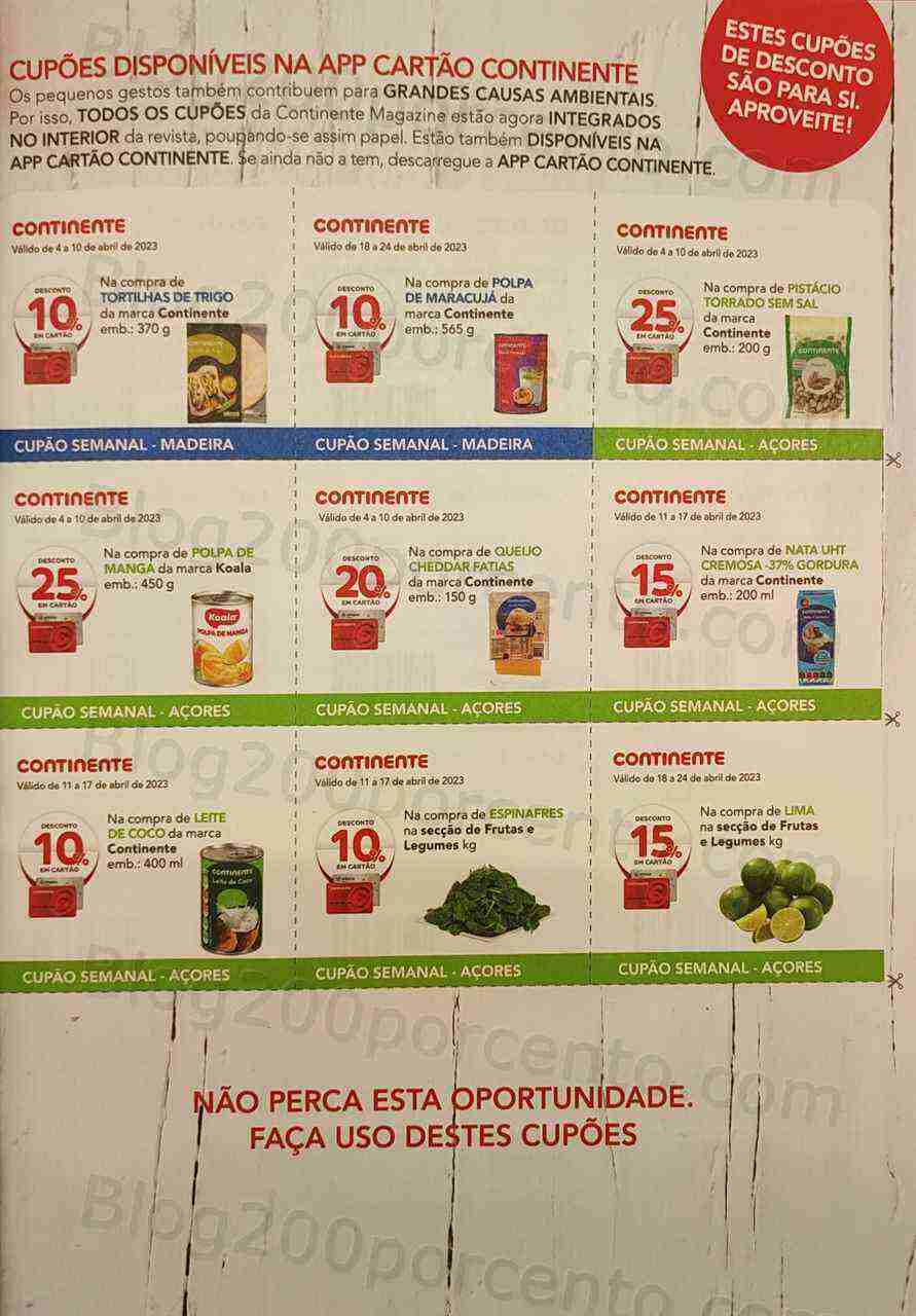 Antevisão Revista CONTINENTE Magazine Abril e Seus Vales de Desconto