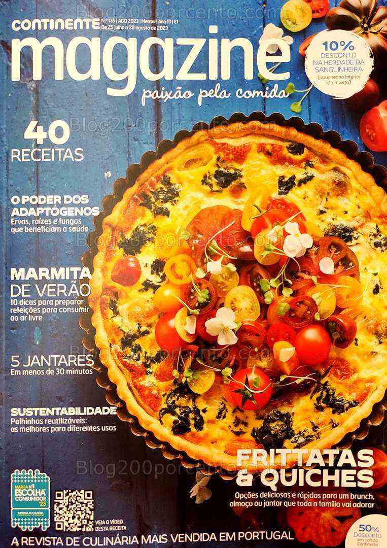 Antevisão Revista CONTINENTE Magazine Agosto e Seus Vales de Desconto