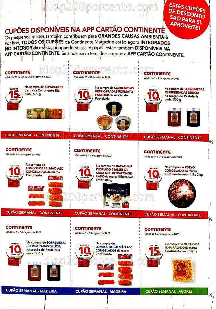 Antevisão Revista CONTINENTE Magazine Agosto e Seus Vales de Desconto