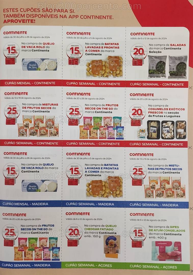 Antevisão Revista CONTINENTE Magazine Agosto e Seus Vales de Desconto