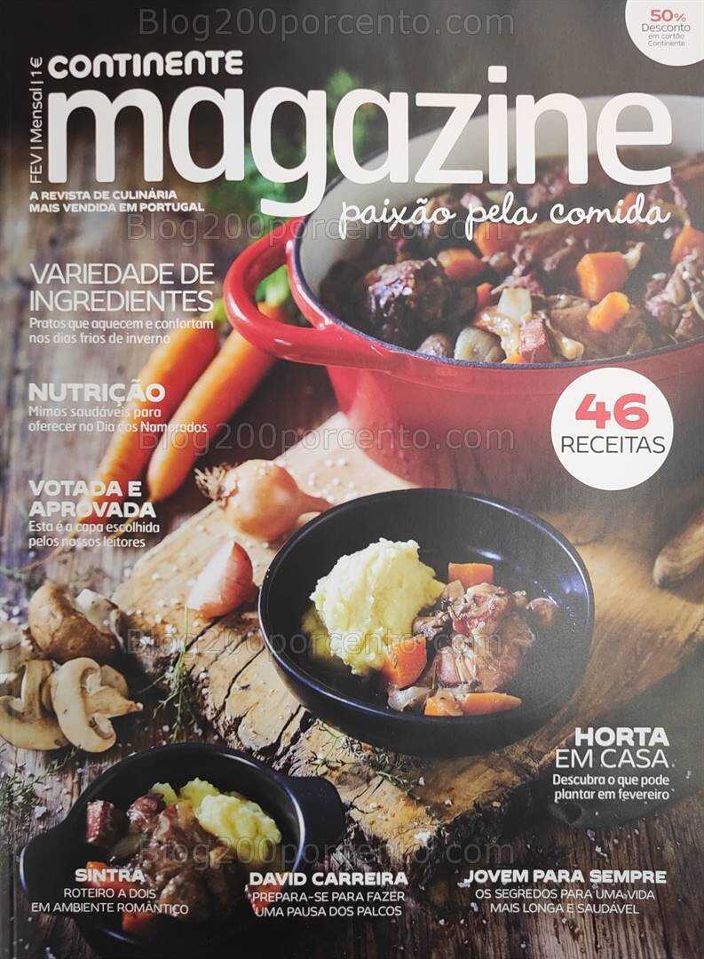 Antevisão Revista CONTINENTE Magazine Fevereiro e Seus Vales de Desconto