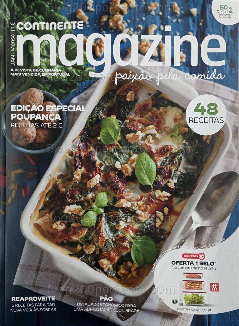 Antevisão Revista CONTINENTE Magazine Janeiro e Seus Vales de Desconto