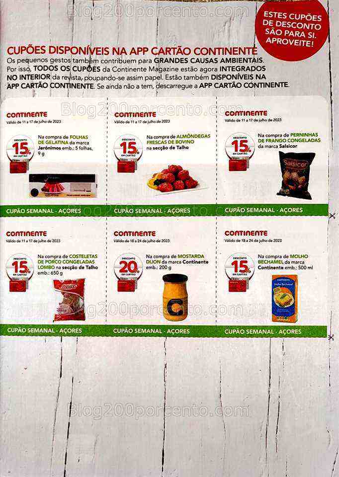 Antevisão Revista CONTINENTE Magazine Julho e Seus Vales de Desconto