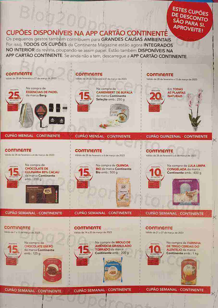 Antevisão Revista CONTINENTE Magazine Março e Seus Vales de Desconto