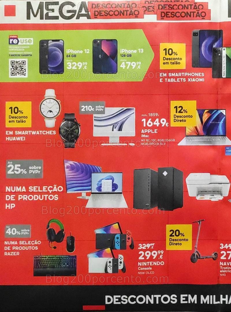 Antevisão Folheto WORTEN Mega Descontão Promoções de 28 a 31 março