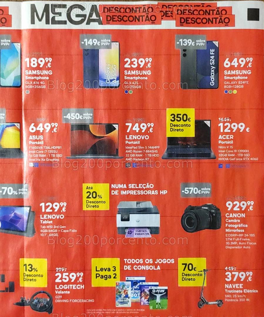 Folheto WORTEN Mega Descontão Promoções até 2 março