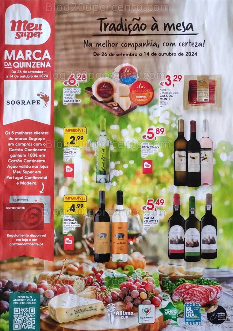 Antevisão Folheto MEU SUPER Promoções de 26 setembro a 14 outubro