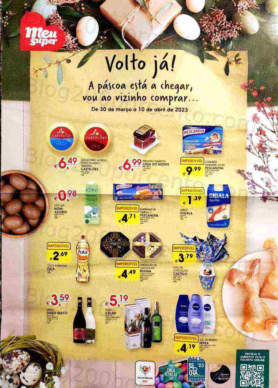 Antevisão Folheto MEU SUPER Páscoa Promoções de 30 março a 10 abril