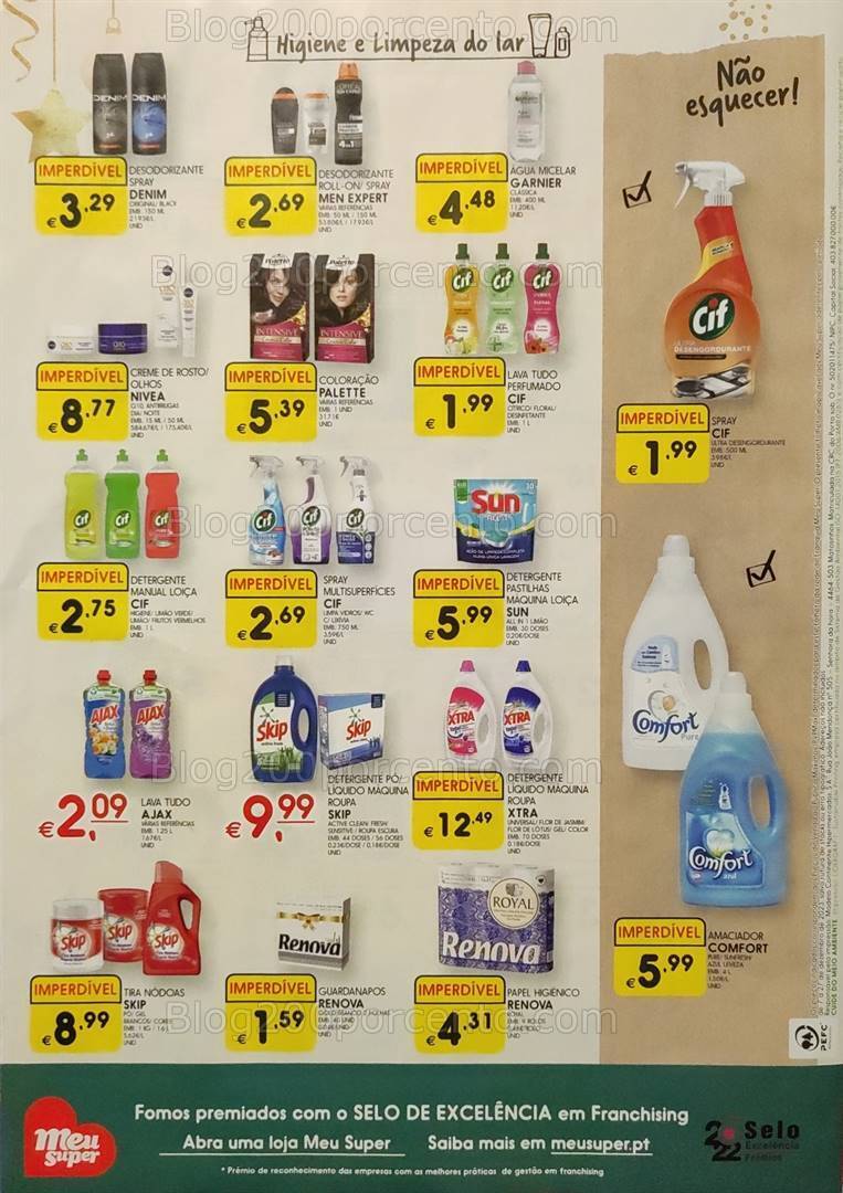 Antevisão Folheto MEU SUPER Promoções de 7 a 27 dezembro