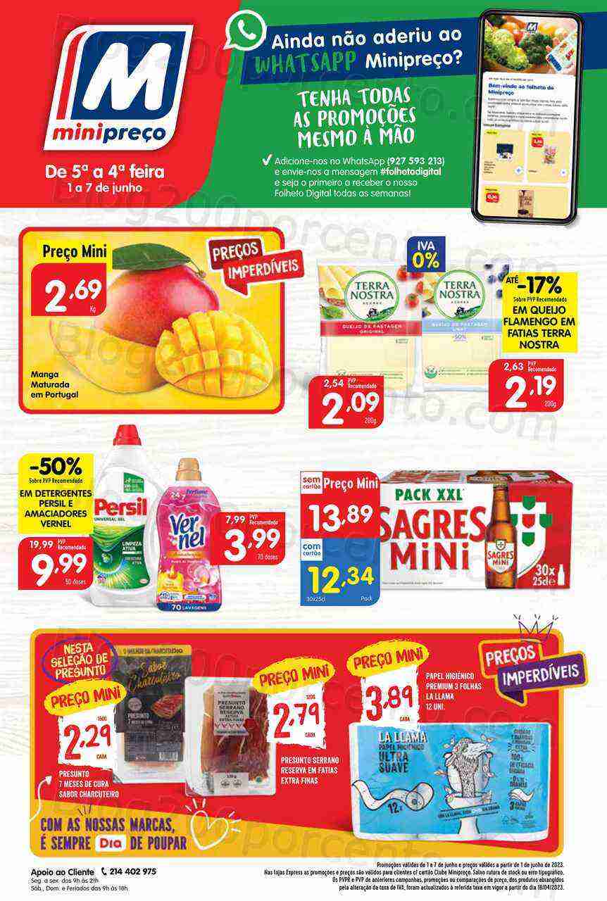 Antevisão Folheto MINIPREÇO Promoções de 1 a 7 junho