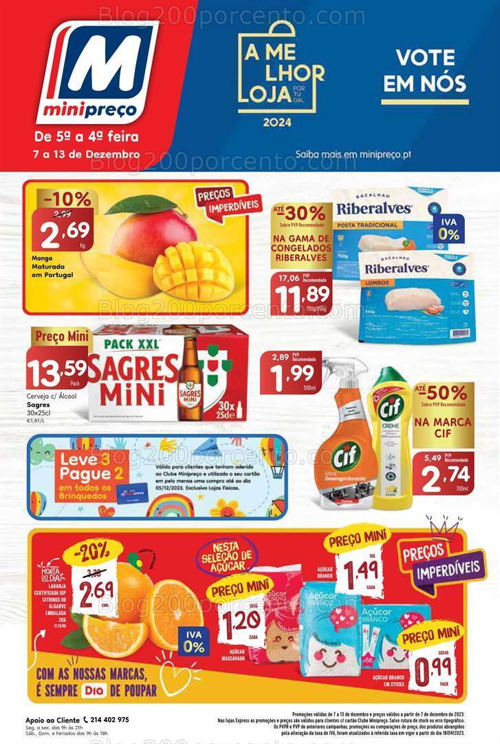 Antevisão Folheto MINIPREÇO Promoções de 7 a 13 dezembro