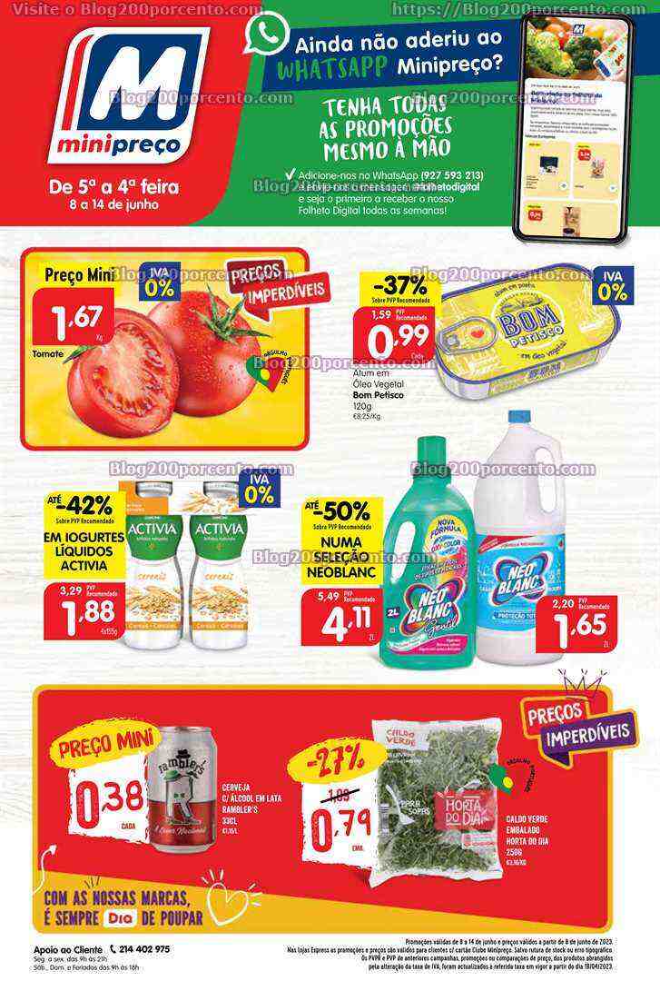 Antevisão Folheto MINIPREÇO Promoções de 8 a 14 junho