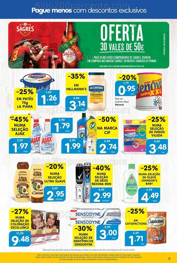 Antevisão Folheto MINIPREÇO Promoções de 13 a 19 junho