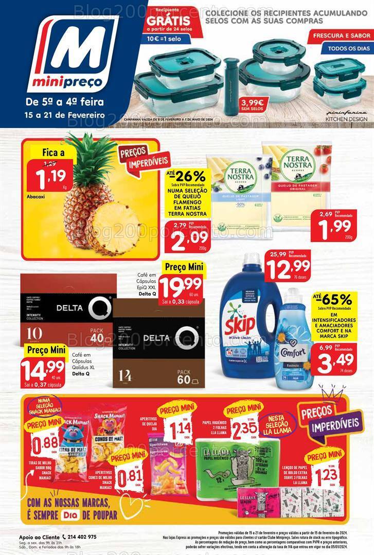Antevisão Folheto MINIPREÇO Promoções de 15 a 21 fevereiro