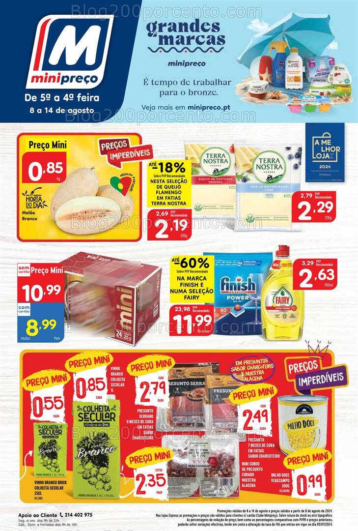 Antevisão Folheto MINIPREÇO Promoções de 8 a 14 agosto