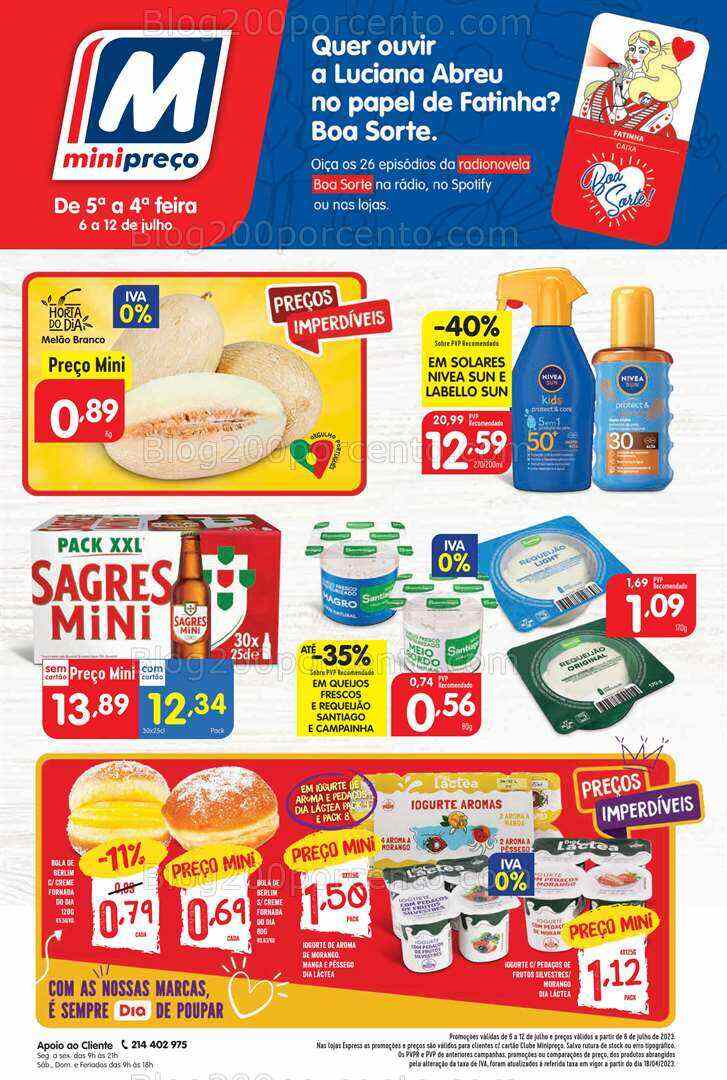 Antevisão Folheto MINIPREÇO Promoções de 6 a 12 julho