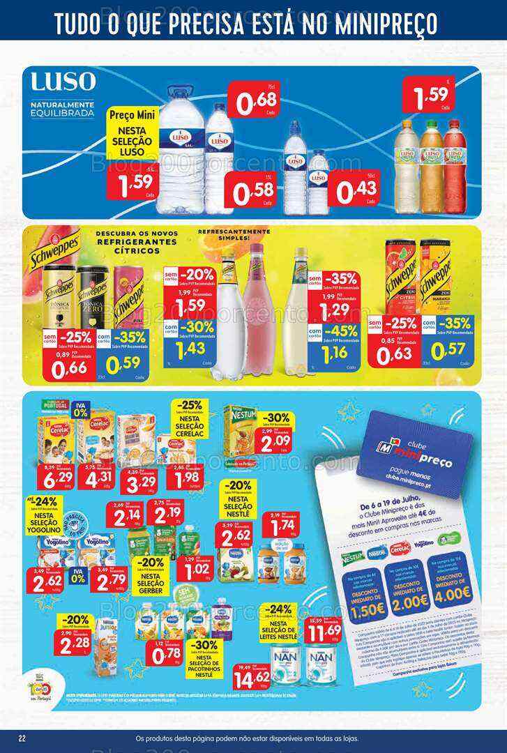 Antevisão Folheto MINIPREÇO Promoções de 6 a 12 julho