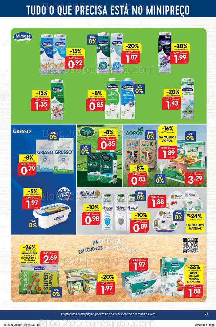 Antevisão Folheto MINIPREÇO Promoções de 6 a 12 julho