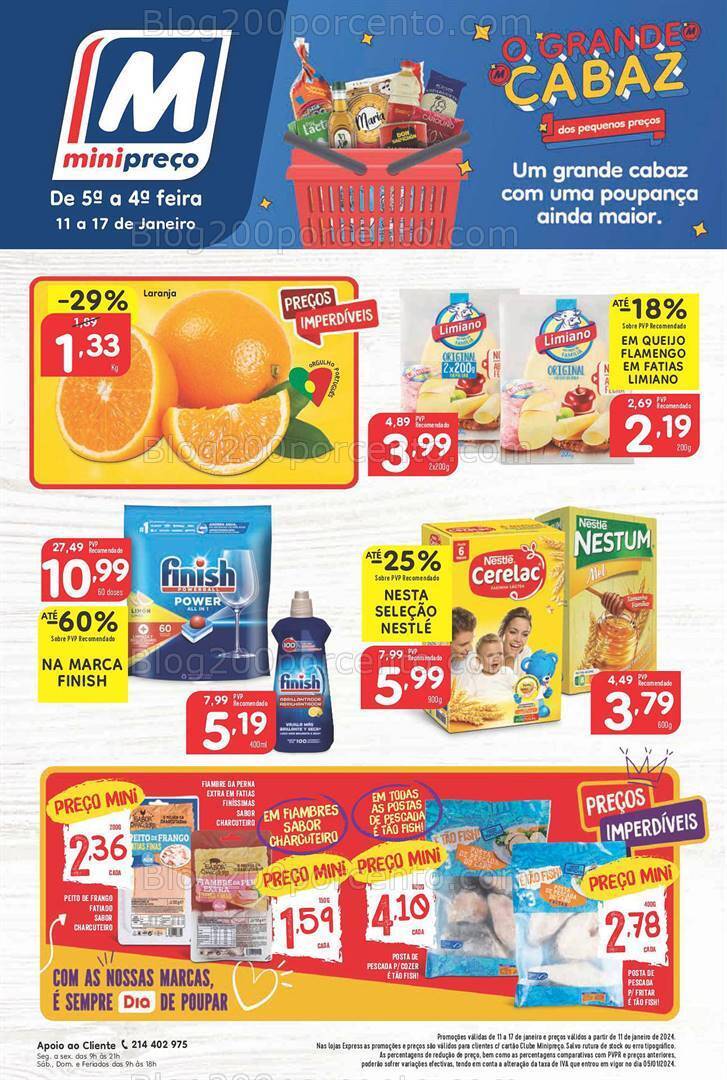 Antevisão Folheto MINIPREÇO Promoções de 11 a 17 janeiro