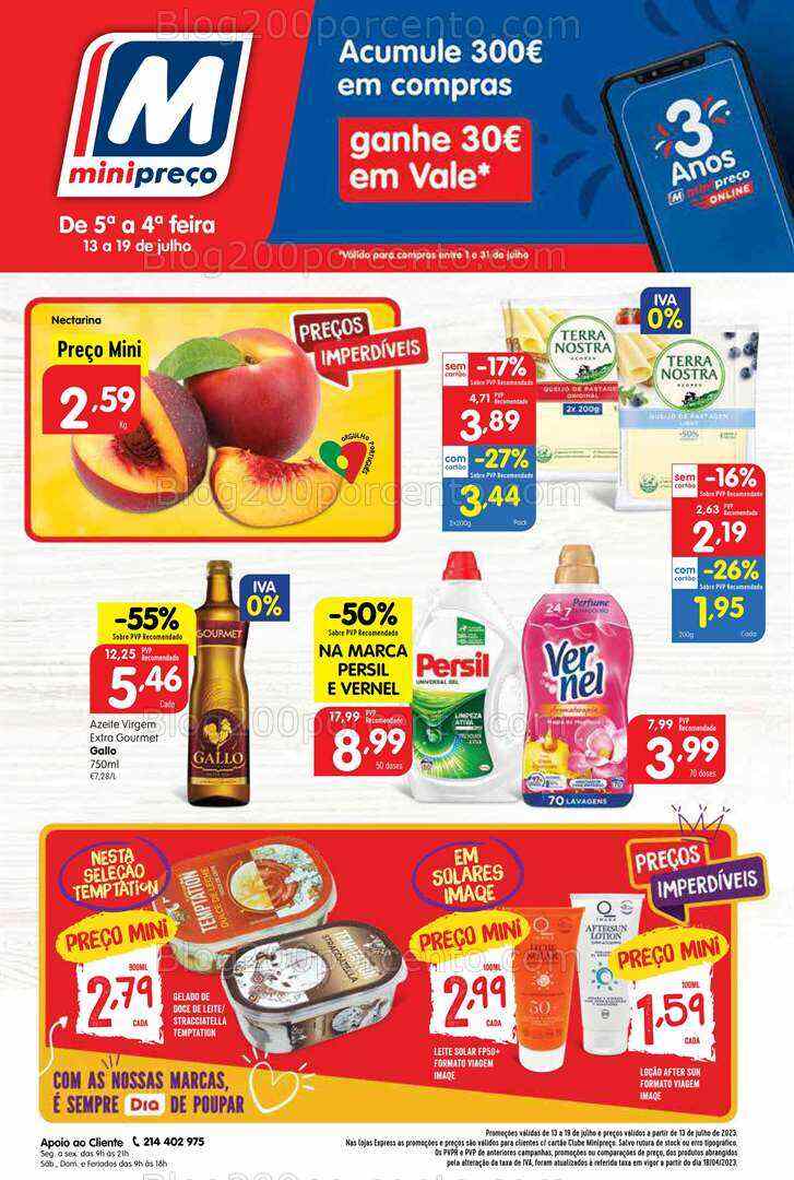 Antevisão Folheto MINIPREÇO Promoções de 13 a 19 julho