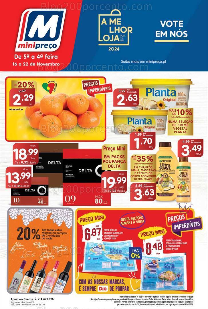 Antevisão Folheto MINIPREÇO Promoções de 16 a 22 novembro